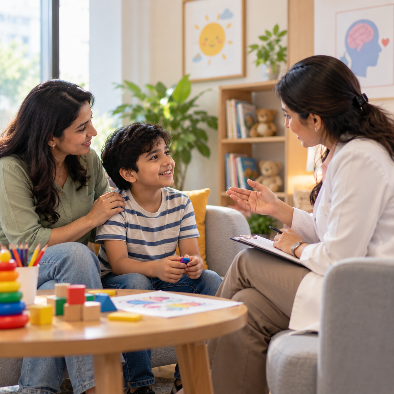 Parent walking with child outdoors — family-centred approach to child and adolescent psychiatry